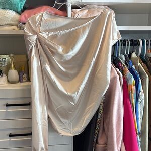 Elegant Draped Satin Top